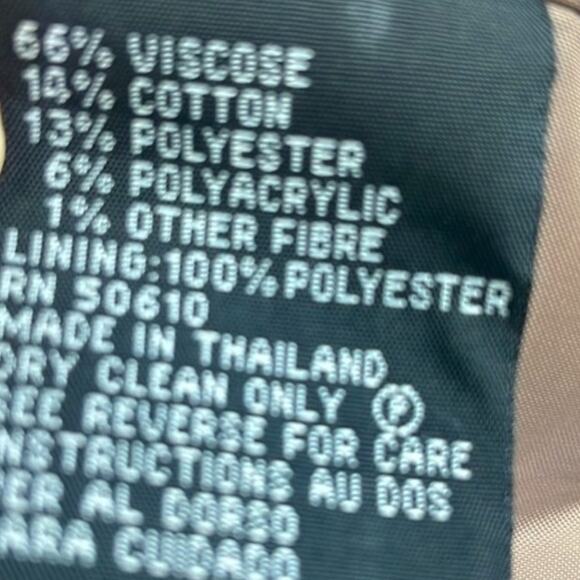 Jasper And Co. Stand Up Collar Tans Three Button Up Rolled Cuff Blazer 10 Petite - Picture 11 of 15